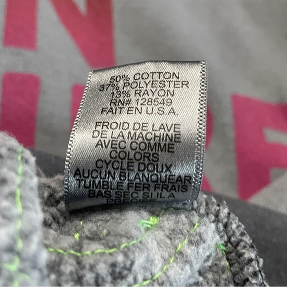 Vintage & Rare Spirtual Gangster “High on Nature” grey & rainbow Hoodie - sz M - Picture 13 of 14